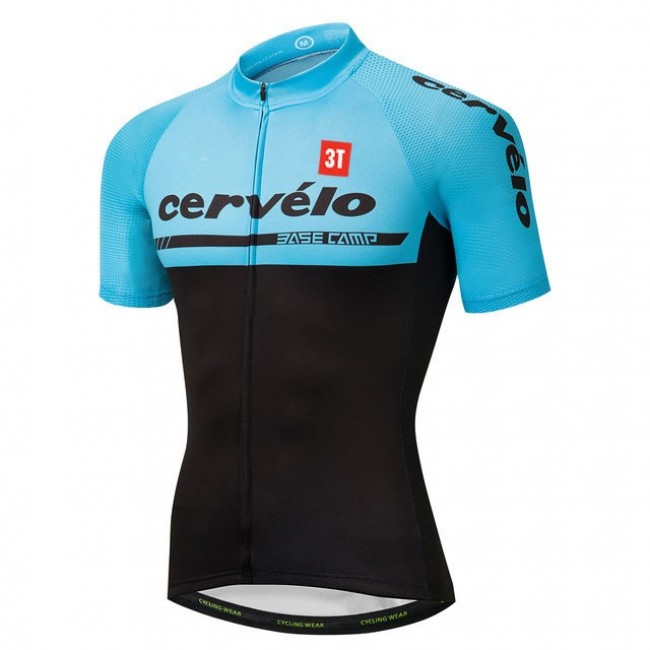 2018 Cervelo 3T Blauw Wielershirt Korte Mouw 2018 Cervelo 3T Blauw Wielershirt Korte Mouw