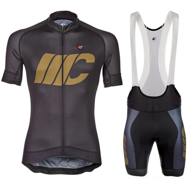 Cipollini Prestige Zwart Gold Fietskleding Set Wielershirt Korte Mouw+Korte Fietsbroeken Bib Cipollini Prestige Zwart Gold Fietskleding Set Wielershirt Korte Mouw+Korte Fietsbroeken Bib