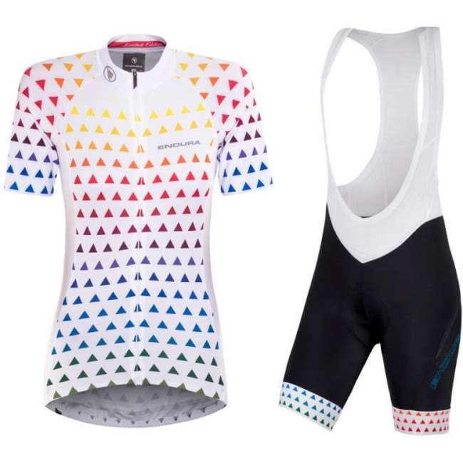 Endura Triangulate Dames 2018 Wit Fietskleding Set Wielershirt Korte+Korte Fietsbroeken Bib Endura Triangulate Dames 2018 Wit Fietskleding Set Wielershirt Korte+Korte Fietsbroeken Bib