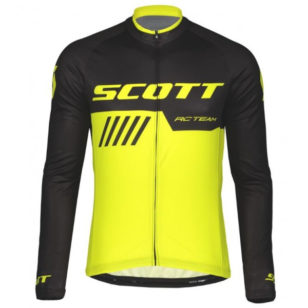 Scott RC TEAM 10 Wielershirt Lange Mouw Black/Sulphur Yellow