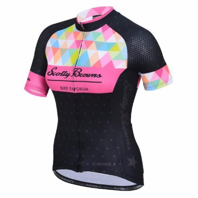 Scotty Browns Pink Prism Kit Dames Wielershirt Korte Mouw Scotty Browns Pink Prism Kit Dames Wielershirt Korte Mouw