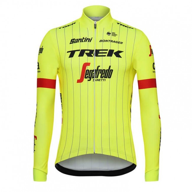 Trek Segafredo 2018 Fluo Geel Wielershirt Lange Mouw Trek Segafredo 2018 Fluo Geel Wielershirt Lange Mouw