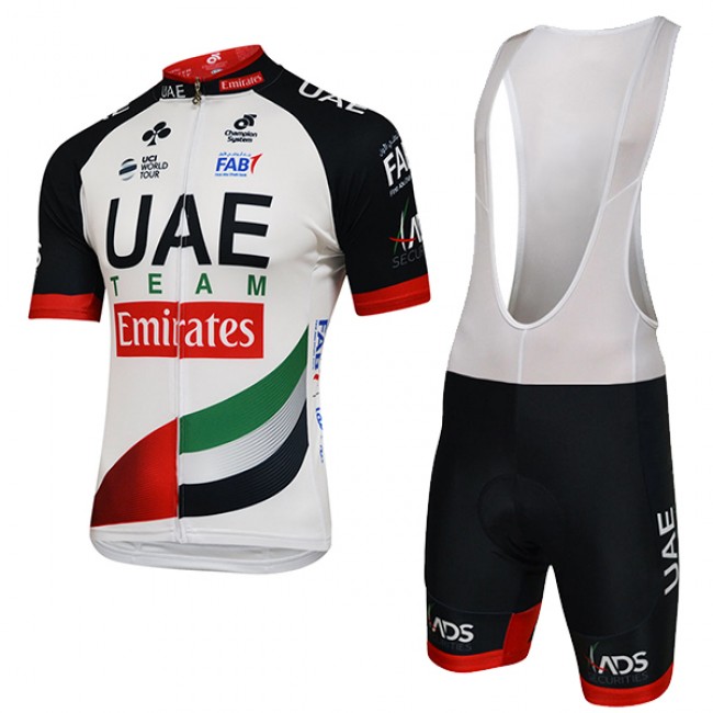 2018 UAE Team Emirates Fietskleding Set Wielershirt Korte Mouw+Korte Fietsbroeken Bib 2018 UAE Team Emirates Fietskleding Set Wielershirt Korte Mouw+Korte Fietsbroeken Bib