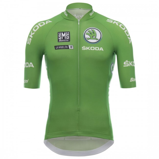Vuelta Espana 2018 Groen Wielershirt Korte Mouw Vuelta Espana 2018 Groen Wielershirt Korte Mouw
