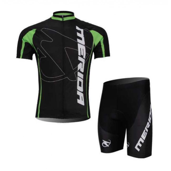 Merida 2014 Wielerkleding Set Set Wielershirts Korte Mouw+Fietsbroek Zwart Groen Wit Merida 2014 Wielerkleding Set Set Wielershirts Korte Mouw+Fietsbroek Zwart Groen Wit
