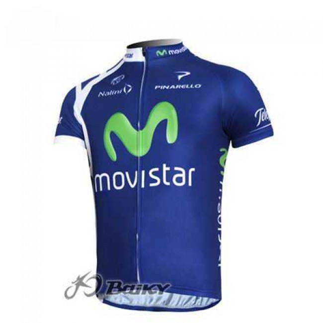 Movistar Teams Wielershirt Met Korte Mouwen Blauw Movistar Teams Wielershirt Met Korte Mouwen Blauw