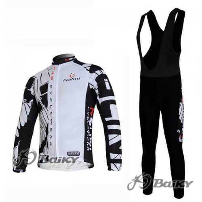 Nalini Pro Team Wielerkleding Set Wielershirts Lange Mouw+Lange Fietsbroeken Bib Wit Zwart Nalini Pro Team Wielerkleding Set Wielershirts Lange Mouw+Lange Fietsbroeken Bib Wit Zwart