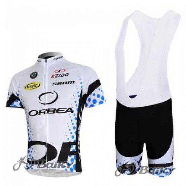 Orbea Pro Team Fietskleding Set Fietsshirt Met Korte Mouwen+Korte Koersbroek Wit Orbea Pro Team Fietskleding Set Fietsshirt Met Korte Mouwen+Korte Koersbroek Wit