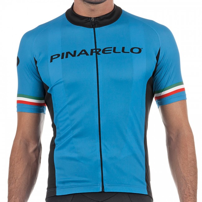 Pinarello Strada Wielershirt Korte Mouw Sky Blauw Italia Pinarello Strada Wielershirt Korte Mouw Sky Blauw Italia