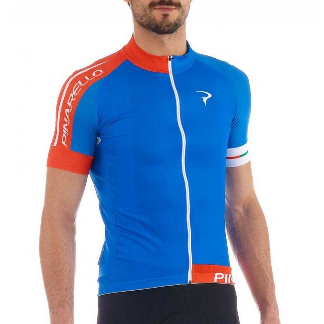 2016 Pinarello Wielershirt Korte Mouw Blauw Rood 2016 Pinarello Wielershirt Korte Mouw Blauw Rood