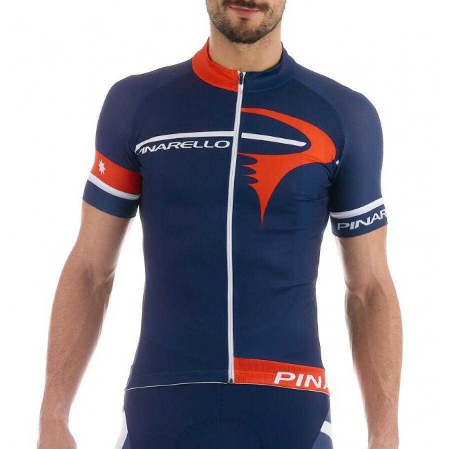 2016 Pinarello Wielershirt Korte Mouw Rood Blauw 2016 Pinarello Wielershirt Korte Mouw Rood Blauw