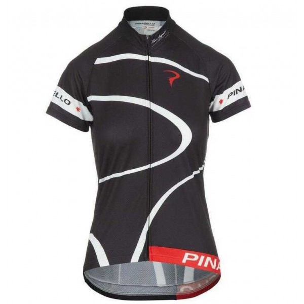 2016 Pinarello Wielershirt Korte Mouw Zwart Vrouw