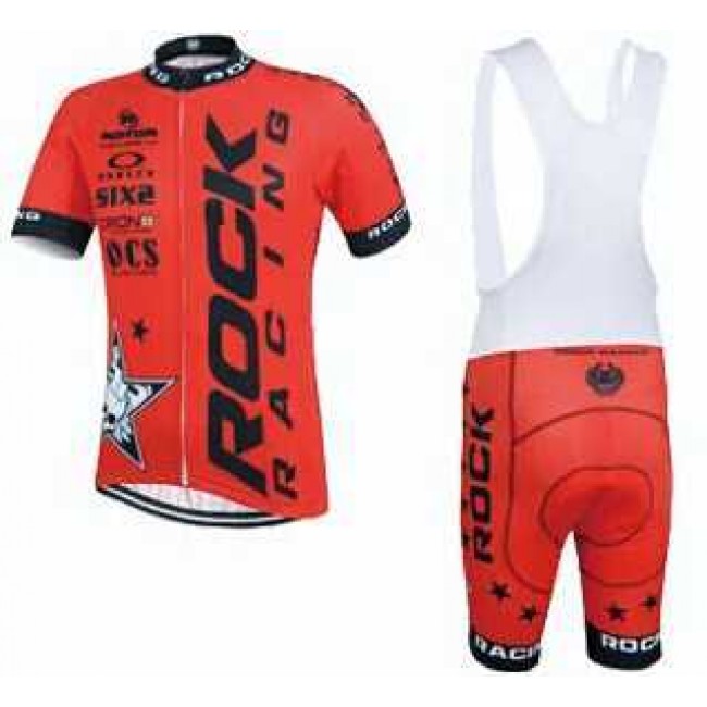 2015 Rock Racing Rood Fietskleding Set Fietsshirt Met Korte Mouwen+Korte Koersbroek 2015 Rock Racing Rood Fietskleding Set Fietsshirt Met Korte Mouwen+Korte Koersbroek