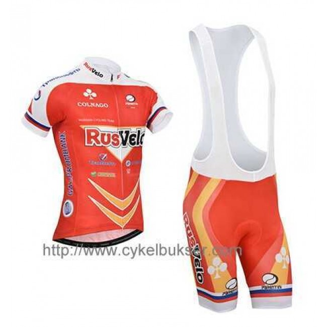 Teams RusVelo 2014 Fietskleding Set Fietsshirt Met Korte Mouwen+Korte Koersbroek Teams RusVelo 2014 Fietskleding Set Fietsshirt Met Korte Mouwen+Korte Koersbroek