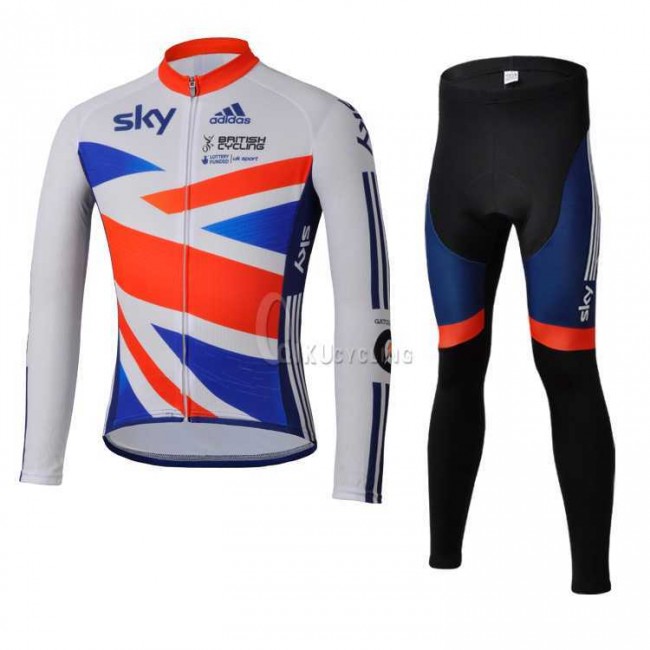 Teams Sky Great Britain Regno Unito Wielerkleding Set Wielershirt Lange Mouw+Lange Fietsbroeken Teams Sky Great Britain Regno Unito Wielerkleding Set Wielershirt Lange Mouw+Lange Fietsbroeken