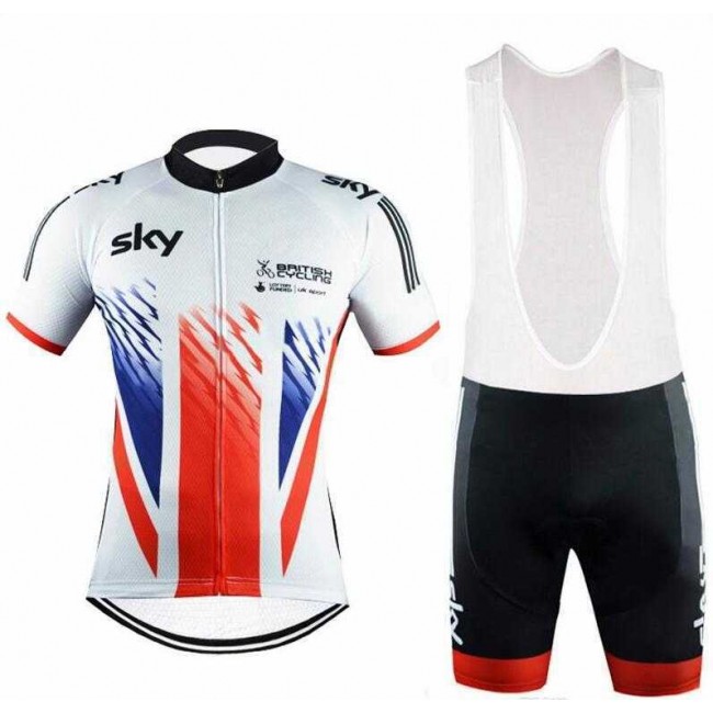 2016 SKY British Fietskleding Set Fietsshirt Met Korte Mouwen+Korte Koersbroek Rood Wit Zwart 2016 SKY British Fietskleding Set Fietsshirt Met Korte Mouwen+Korte Koersbroek Rood Wit Zwart