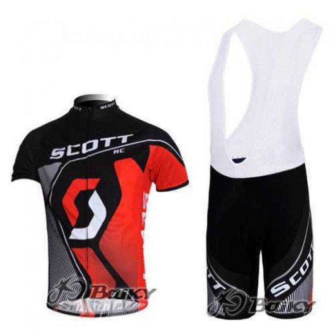 Scott Racing Teams Fietskleding Set Fietsshirt Met Korte Mouwen+Korte Koersbroek Zwart Rood Scott Racing Teams Fietskleding Set Fietsshirt Met Korte Mouwen+Korte Koersbroek Zwart Rood