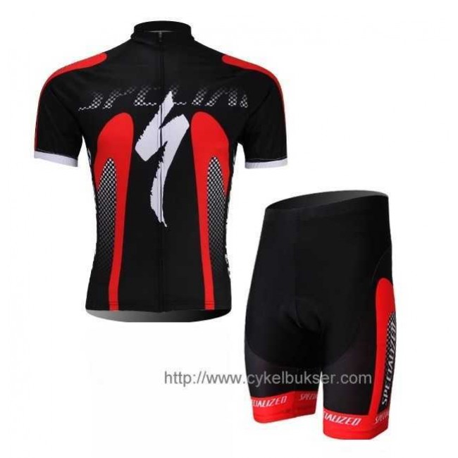 Specialized S-Work Wielerkleding Set Set Wielershirts Korte Mouw+Fietsbroek Zwart Rood Specialized S-Work Wielerkleding Set Set Wielershirts Korte Mouw+Fietsbroek Zwart Rood