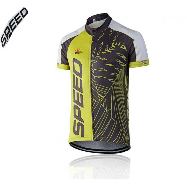2016 Speed Wielershirt Met Korte Mouwen Gele Zwart 2016 Speed Wielershirt Met Korte Mouwen Gele Zwart