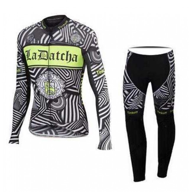 2016 Ladatcha Tinkoff Zebra Fietskleding Wielershirt Lange Mouwen+Lange Fietsbroeken 2016 Ladatcha Tinkoff Zebra Fietskleding Wielershirt Lange Mouwen+Lange Fietsbroeken