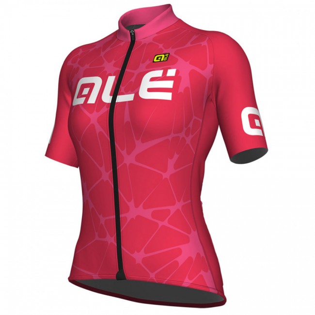 Dames Ale Solid Cracle-Roze Wielershirt Korte Mouw Dames Ale Solid Cracle-Roze Wielershirt Korte Mouw