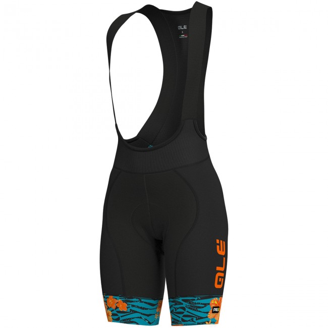 Dames Ale Graphic PRR Savana-Turquoise Oranje Korte Fietsbroeken Bib Dames Ale Graphic PRR Savana-Turquoise Oranje Korte Fietsbroeken Bib