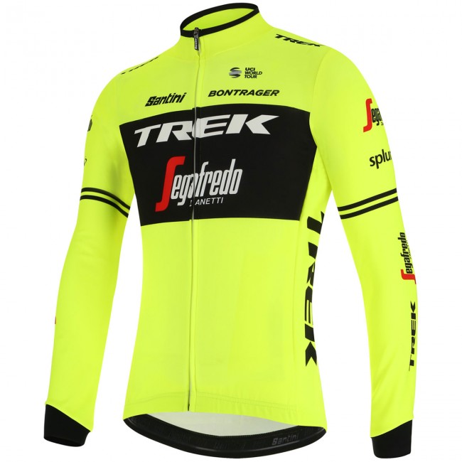Trek Segafredo 2019 Training Fluo Geel Wielershirt Lange Mouw Trek Segafredo 2019 Training Fluo Geel Wielershirt Lange Mouw